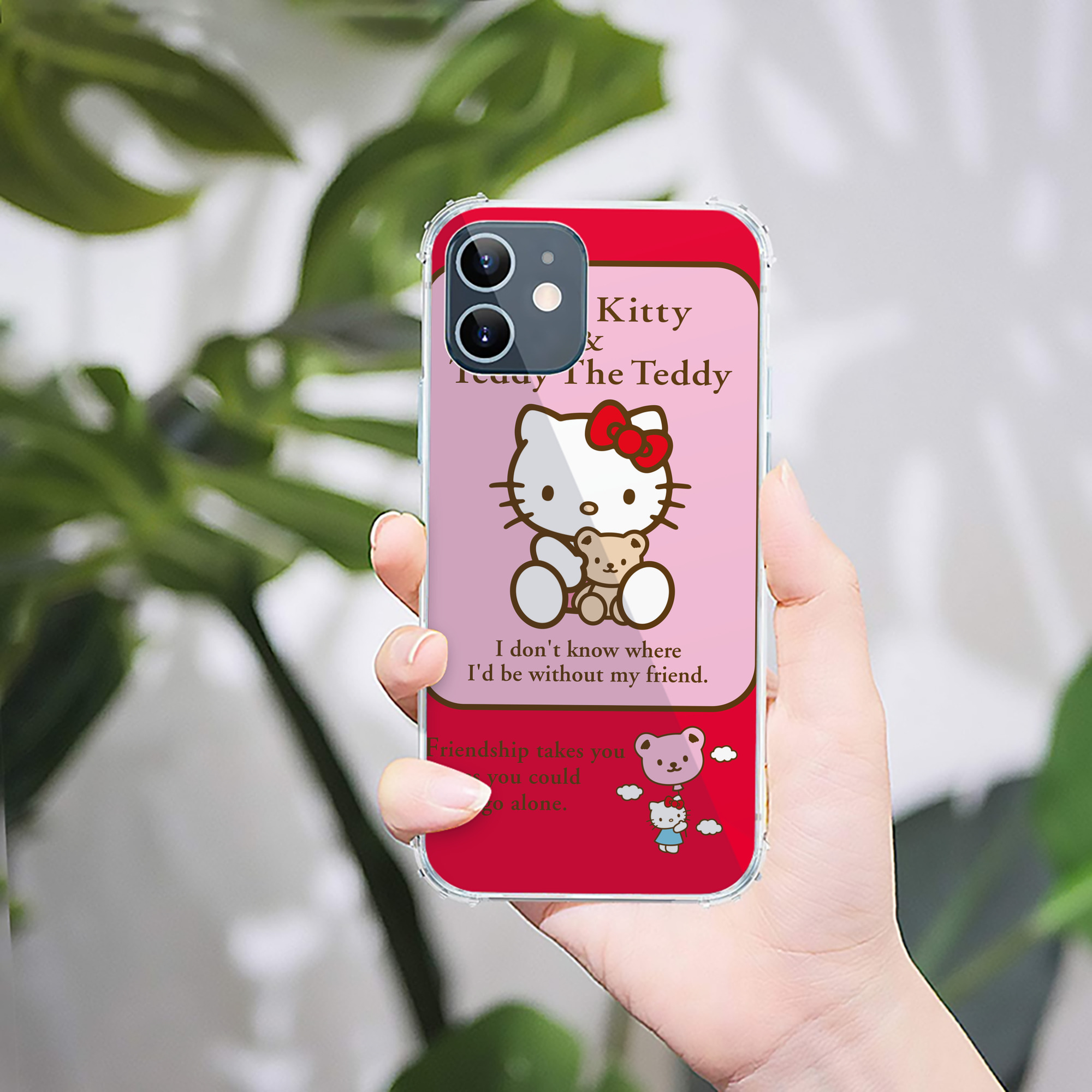 （画像用） Hello Kitty ハローキティ 【iPhone 12シリーズ対応】透明スマホケース（クリアソフトケース）